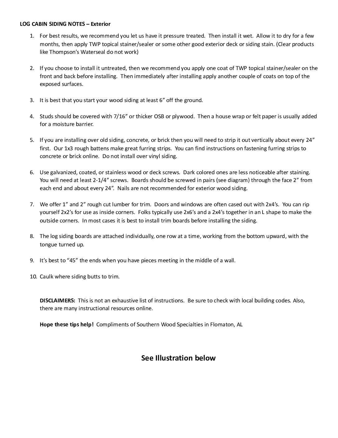 Siding Worksheet.pdf Log Cabin Siding Notes | Heart Pine Floors | Southern Pine